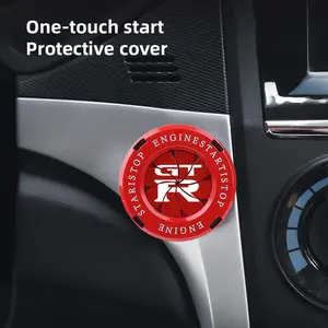 Car One Button Start Protective Cover Ignition Device Decoration For Nissan Rogue Pathfinder X-Trail GTR Note Qashqai Juke Patrol Townstar Frontier Sentra Navara Maxima Micra Altima Versa Leaf Ariya Murano Armada Serena Sakura Titan Skyline Livina Pulsar