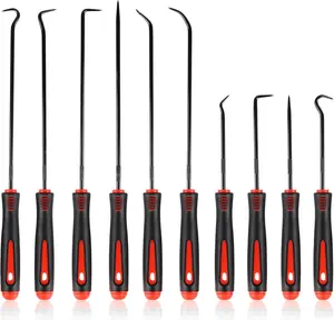 10PCS Pick Set Mechanic, Hook and Pick Tool Set with Non-Slip Grip, Long & Mini Automotive Pick Set for O-Ring, Seal & Gasket Removal, Car Repair, Mechanical and DIY Use