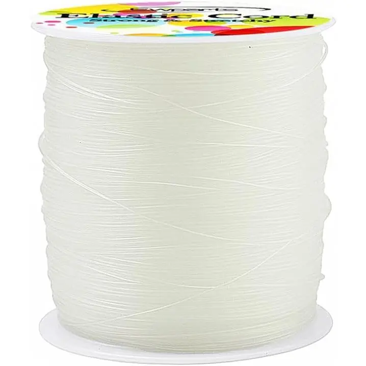 Elastic String for Bracelet Making, Stretchy Clear Cord for  Beading Necklaces, High Strength Invisible Elastic Thread, Nylon  Resistant, 0.8mm Diameter (330  / 100 Meters) Roll