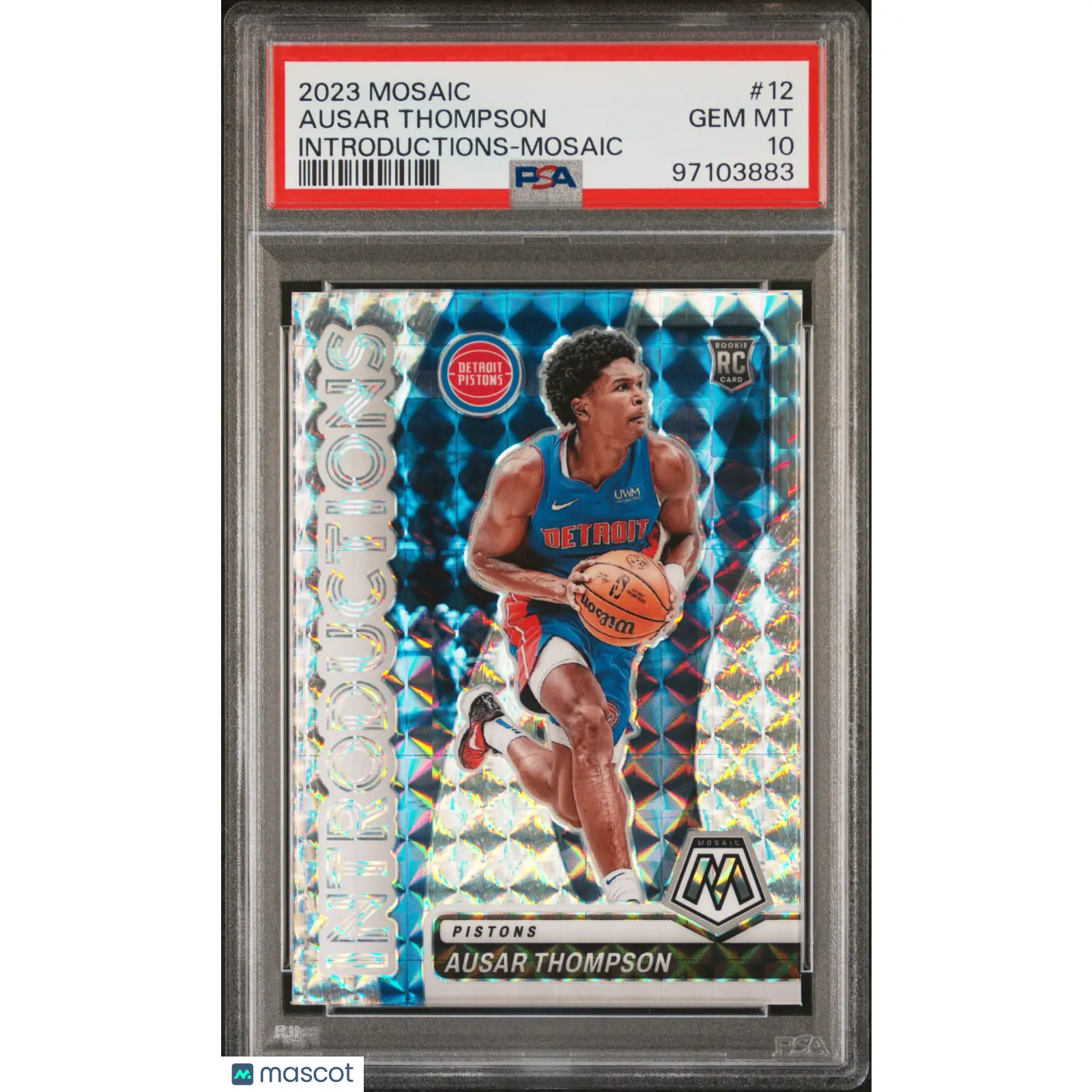 Ausar Thompson PSA 2023 Panini Mosaic Introductions #12 10