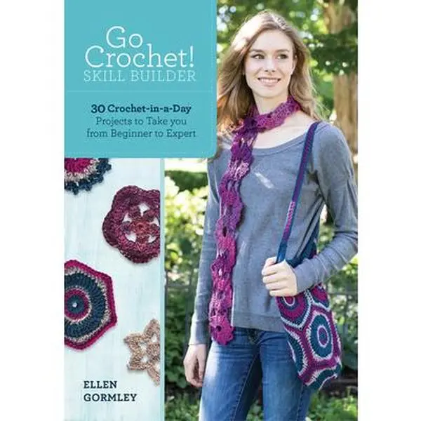Used Book - Go Crochet! Skill Builder: 30 Small Crochet Projects for Beginners (Tapestry, Tunisian, Beaded Styles) by Ellen Gormley (English Paperback), Tapestry Crochet, Beaded Crochet