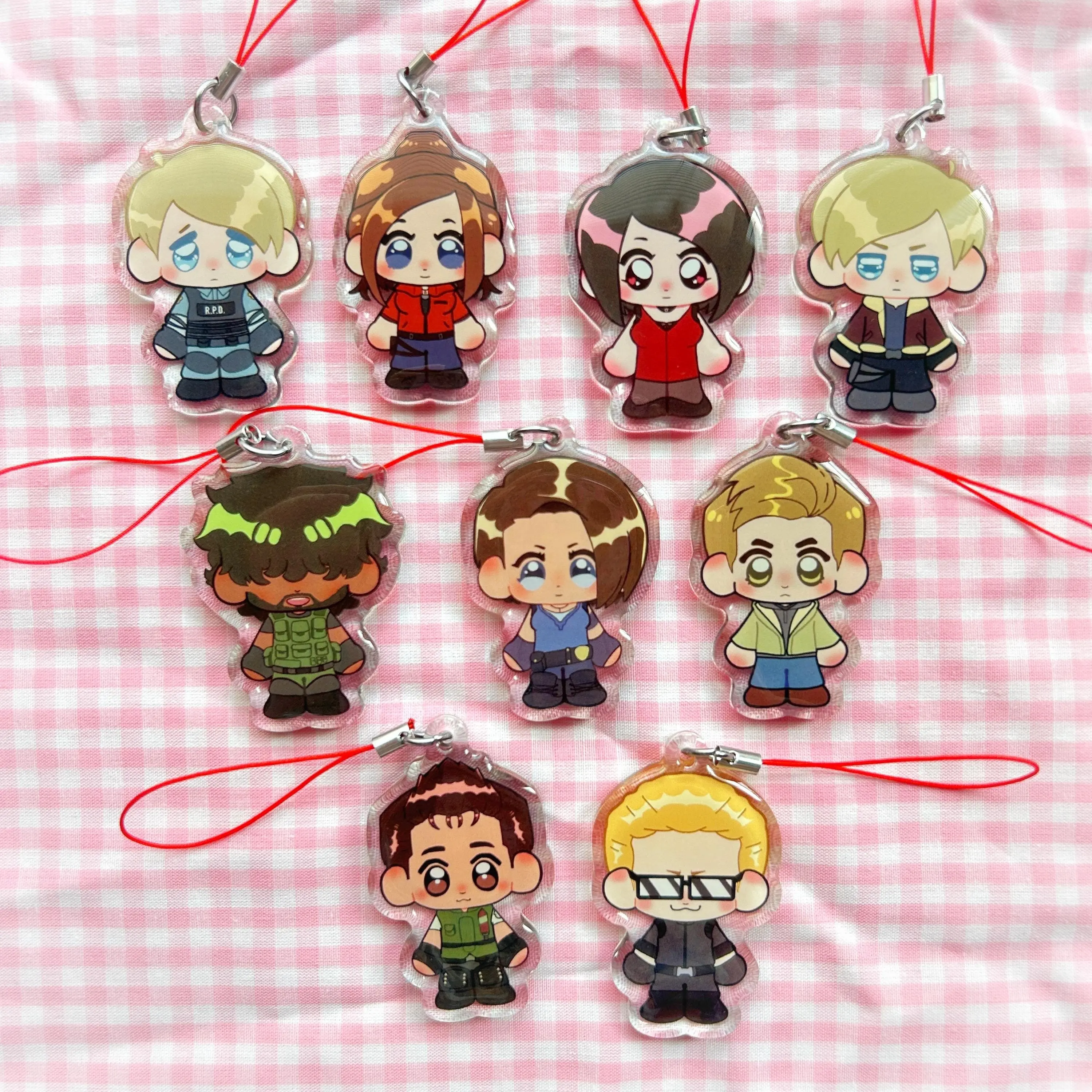 Resident Evil Charms, leon Kennedy, albert Wesker, Jill Valentine