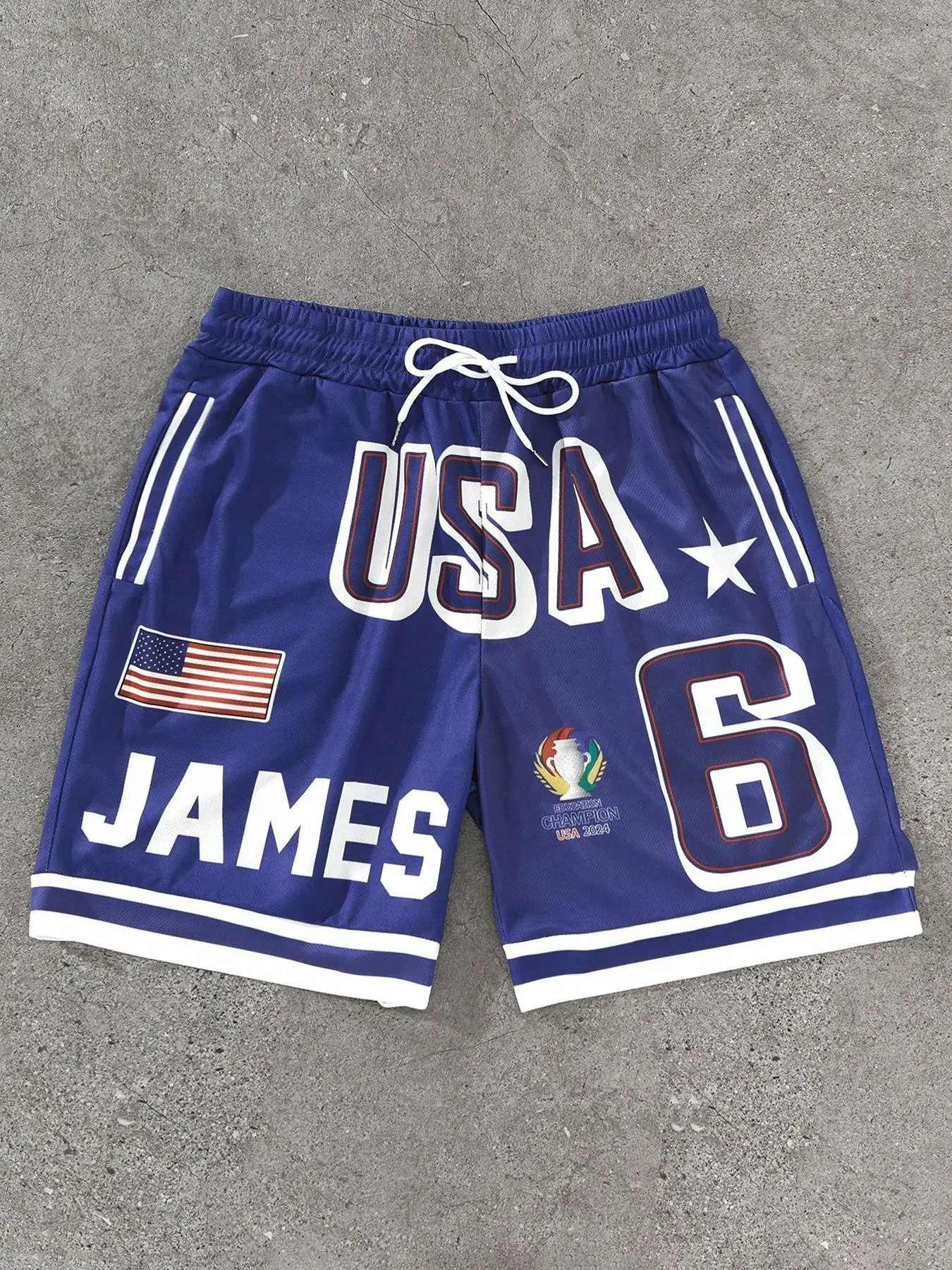 Men's Letter & Number Print Basketball Shorts, Regular Fit Casual Comfy Breathable Shorts for Summer, Men's Bottoms for Daily Wear, Athletic Clothing,