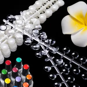 120 color nail art polka dot color card nail polish color display board transparent bottle bottom bottle cap color card plate nail piece polka dot bean color card