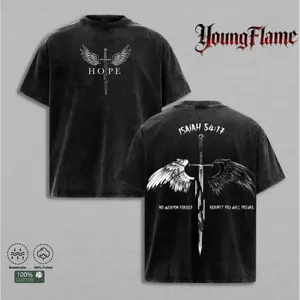 Unisex Isaiah 54:17 Christian Short-Sleeve T-Shirt, Menswear Retro Bible Verse Tee, Vintage Oversized Faith Graphic Top, Medium-Length Casual Jesus Streetwear, Gym Pump Cover Church Outfit Gift