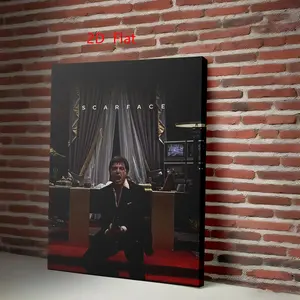 Scarface Al Pacino Portrait Poster - Iconic Gangster Wall Art - Man Cave Decor (Unframed)