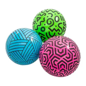 Large 18" Inflatable Geo Pattern Balls - 6 Pc.