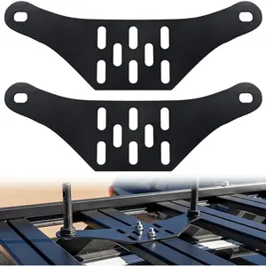 Outus Roof Rack Mount Brackets 2 Pack, Heavy Duty Truck Bed Rack Mounts for Molle Panels & Bed Rails, Universal Adjustable Clamp for Overland Cargo Accessories