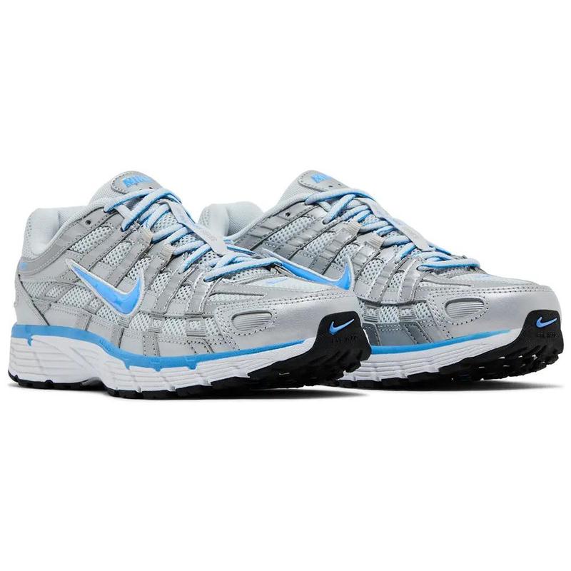 Nike P-6000 Metallic Silver University Blue Men's Daily Casual Fashion Footwear Sneakers Walking Shoes Gym Training Athletic Comfort
