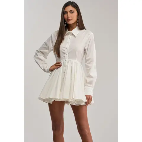 THE IT GIRL POPLIN MINI DRESS