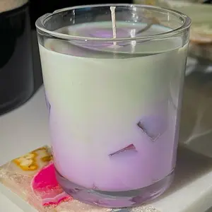 Lavender matcha latte candle