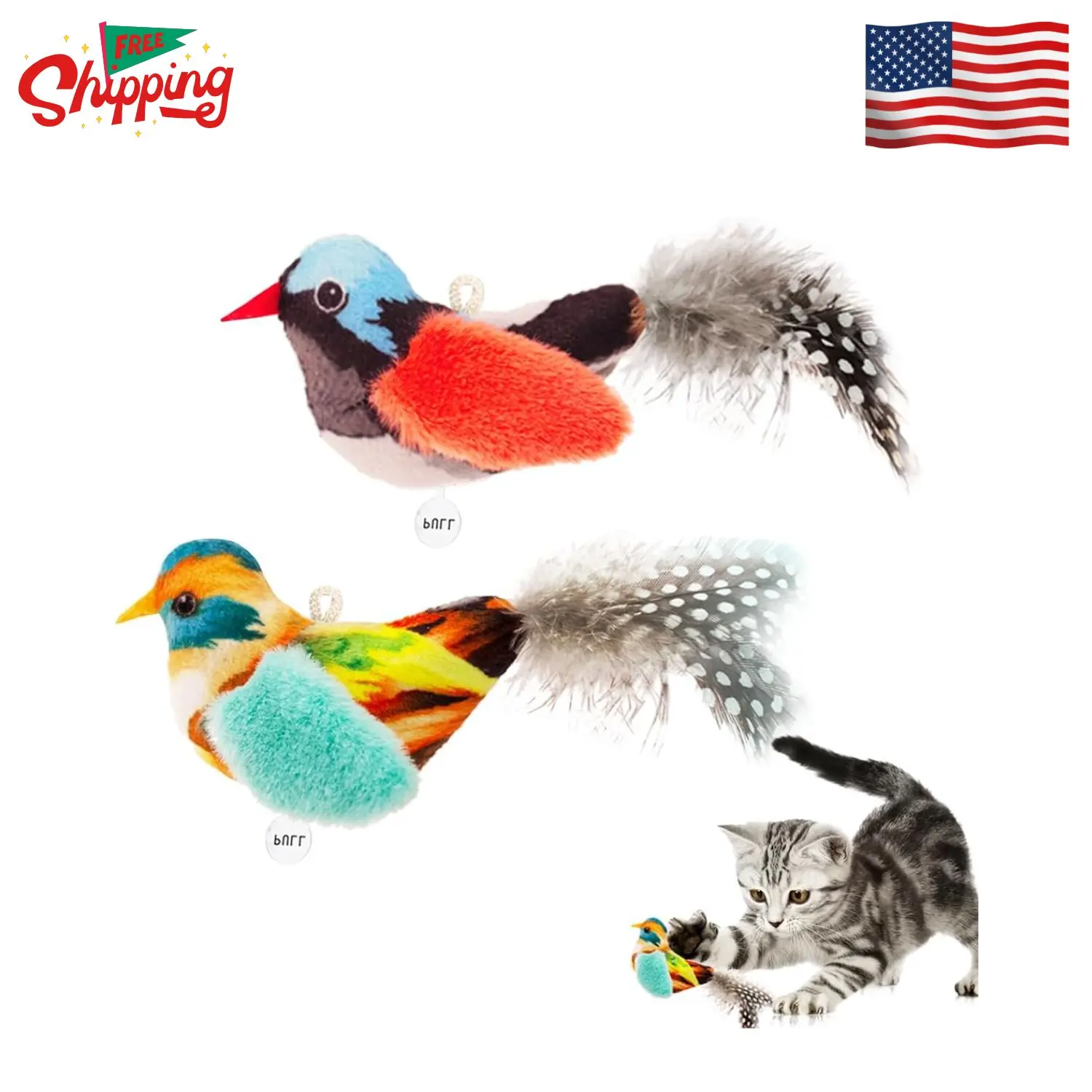 Catnip Cat Toys Satisfy Cat's Natural Hunting Instinct (2 Pack)