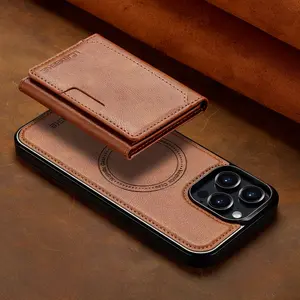 Phone Case - Iphone Detachable Wallet Case - Dual Function Faux Leather Magnetic Foldable Pouch - Works with Models 17 16, 15, 14, 13, 12, 11 Pro Max, X, XS, XR, 8, 7 Plus