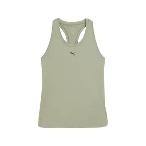 PUMA Womens Cloudspun Racerback Crew Neck Athletic Tank  Casual - Green