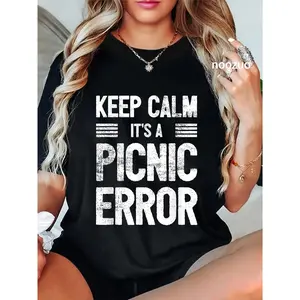 100% Cotton Tech Support I PICNIC Error I Tech Engineer Computer IT Guy T-Shirt