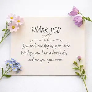 Thank You T-Shirt Purchase Bonus Gift Coupon Card, Customer Appreciation Voucher, Includes Stores Coupon, Trendy Style Tees