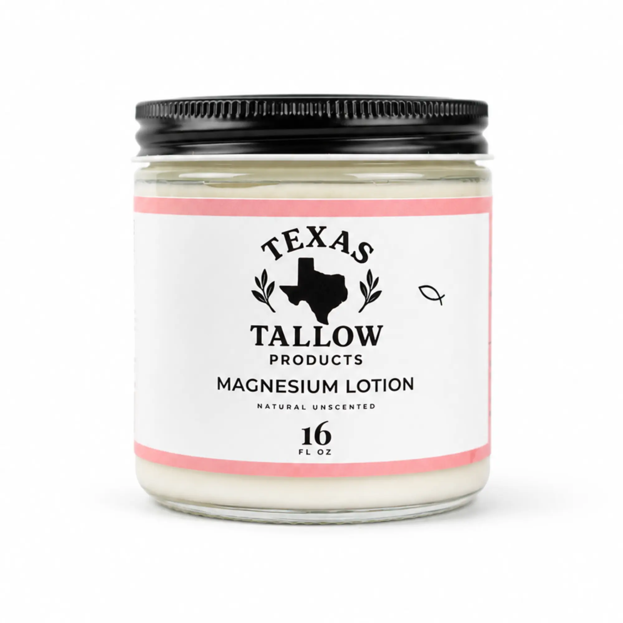 Magnesium Tallow Lotion - Natural Unscented (16oz)