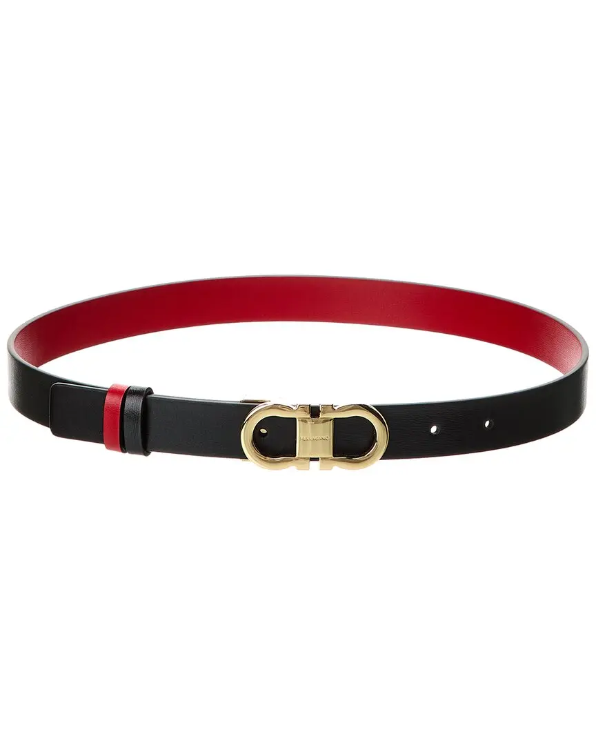 Ferragamo Gancini Reversible & Adjustable Leather Belt