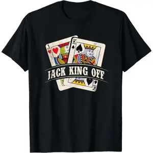 Men's Short-Sleeve Round Neck Casual Streetwear T-Shirt - Casual Top for Jack King Off Poker Card Players, Casino Gamblers, Shortsleeve, Tshirt