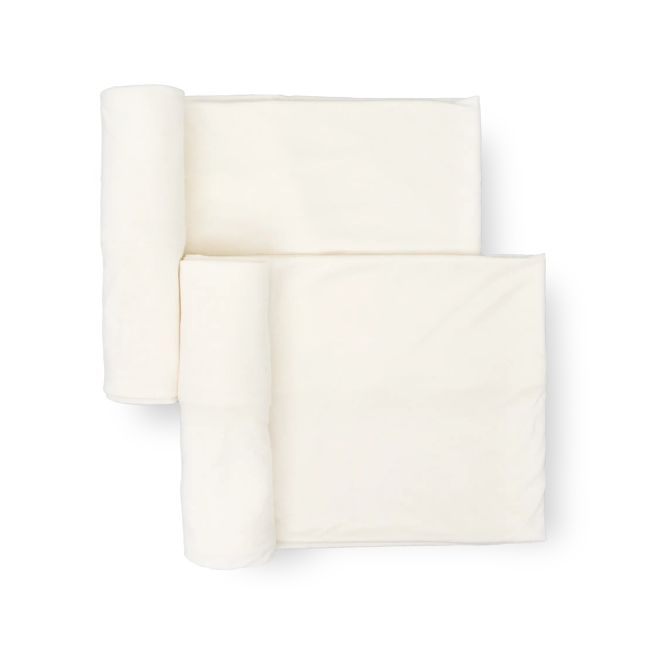 Comfy Buttery Soft Stretch Knit Fabric Swaddle Blanket, 2-Packs for Infants - White