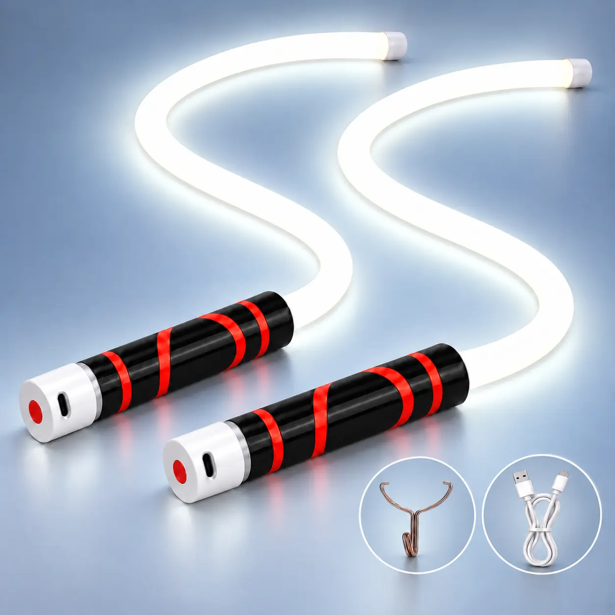 Bendable LED Flashlight Stick – Flexible Rechargeable Work Light,High Lumen Hands-Free Inspection Light for Car Repair,Garage,Mechanic,DIY, Camping & Emergency