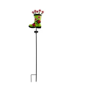 Plow & Hearth Rainboot Solar Garden Stake