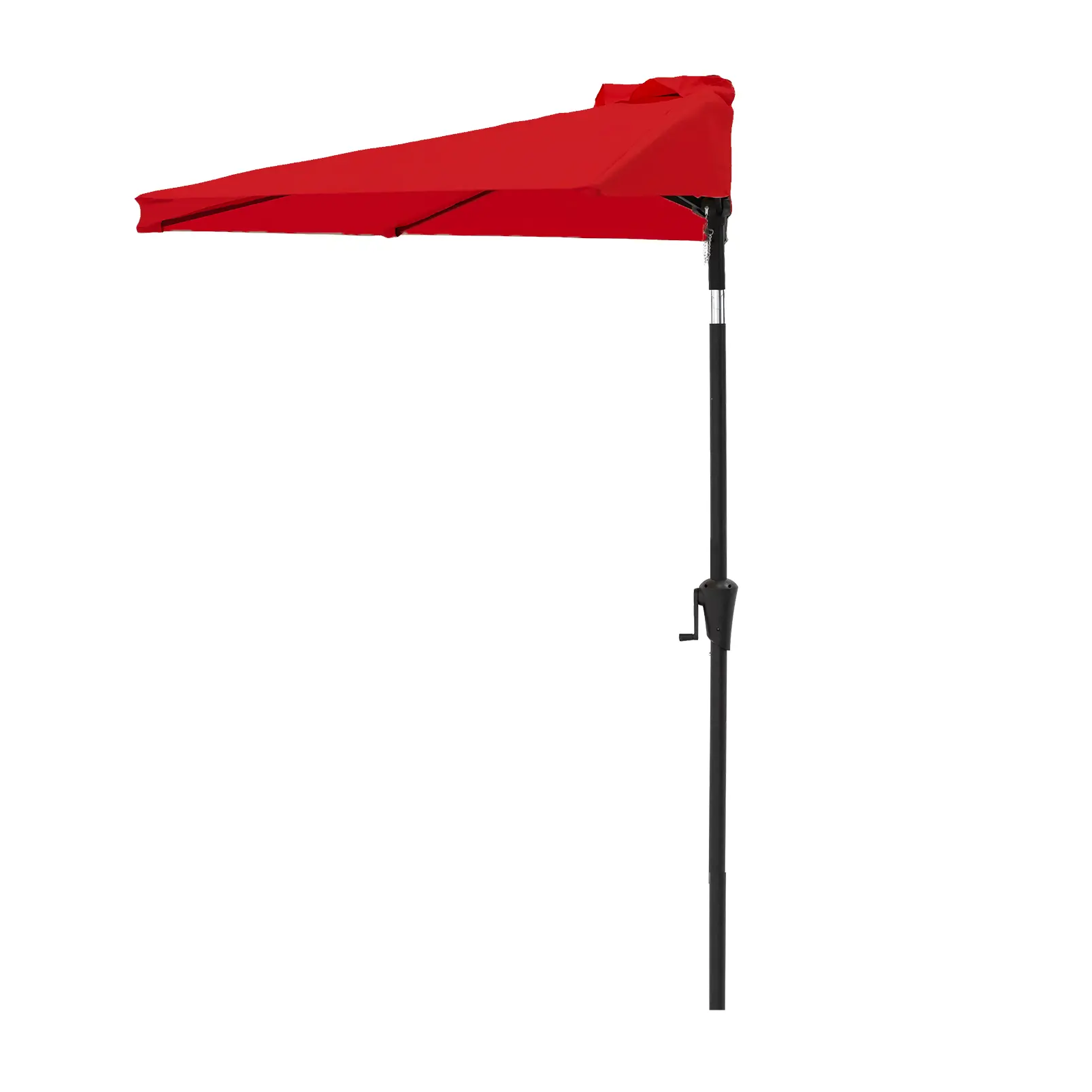 FLAME&SHADE 9 ft Half Round Outdoor Market Patio Table Umbrella with Tilt for Wall Balcony