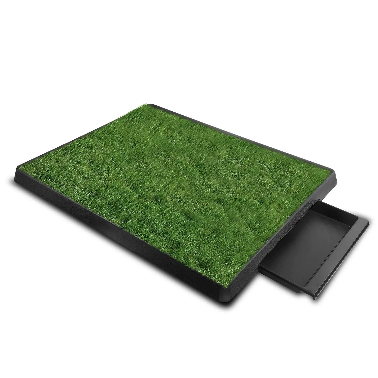 Artificial Grass Patch Toilet Training System - Dog Potty Trainer Mat, Puppy Loo Tray Turf for Cats, Ideal for Outside, Apartment, Patio, Condo, Balcony
