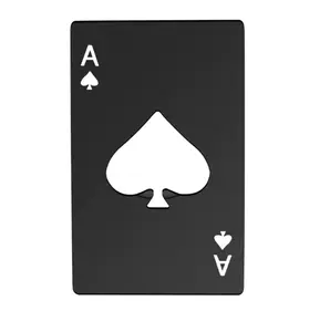 Ace of Spades Metal Bottle Cap Opener Playing Card Design