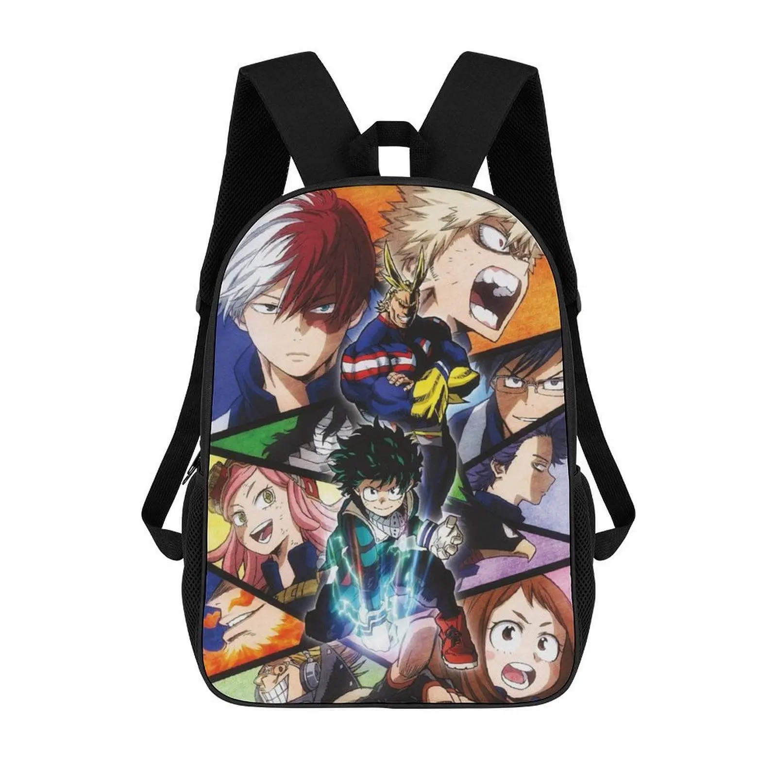 My Hero Academia Printed Backpack 17 Inch Shoulder Backpack Lightweight High-capacity Casual Daypack Bookbag