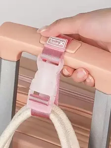 3pcs Multifunctional Nylon Luggage Strap Backpack Belt, Adjustable Travel Suitcase Strap, Easy Carry, Suitable for Clothing Accessories Storage Hooks