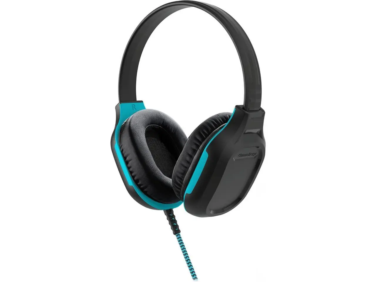 Gumdrop 01H026 DropTech On-Ear Wired Headphones No Mic | USB C - Long Tangle Free Chew-Proof Cord - Rugged Reliable Drop Tested and Comfortable for Kids