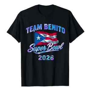 Big Game Football Graphic T-Shirt with Puerto Rico Flag Design, Soft Cotton Comfort for Game Day Wear, Summer Casual Streetwear and Gifts for True Fans