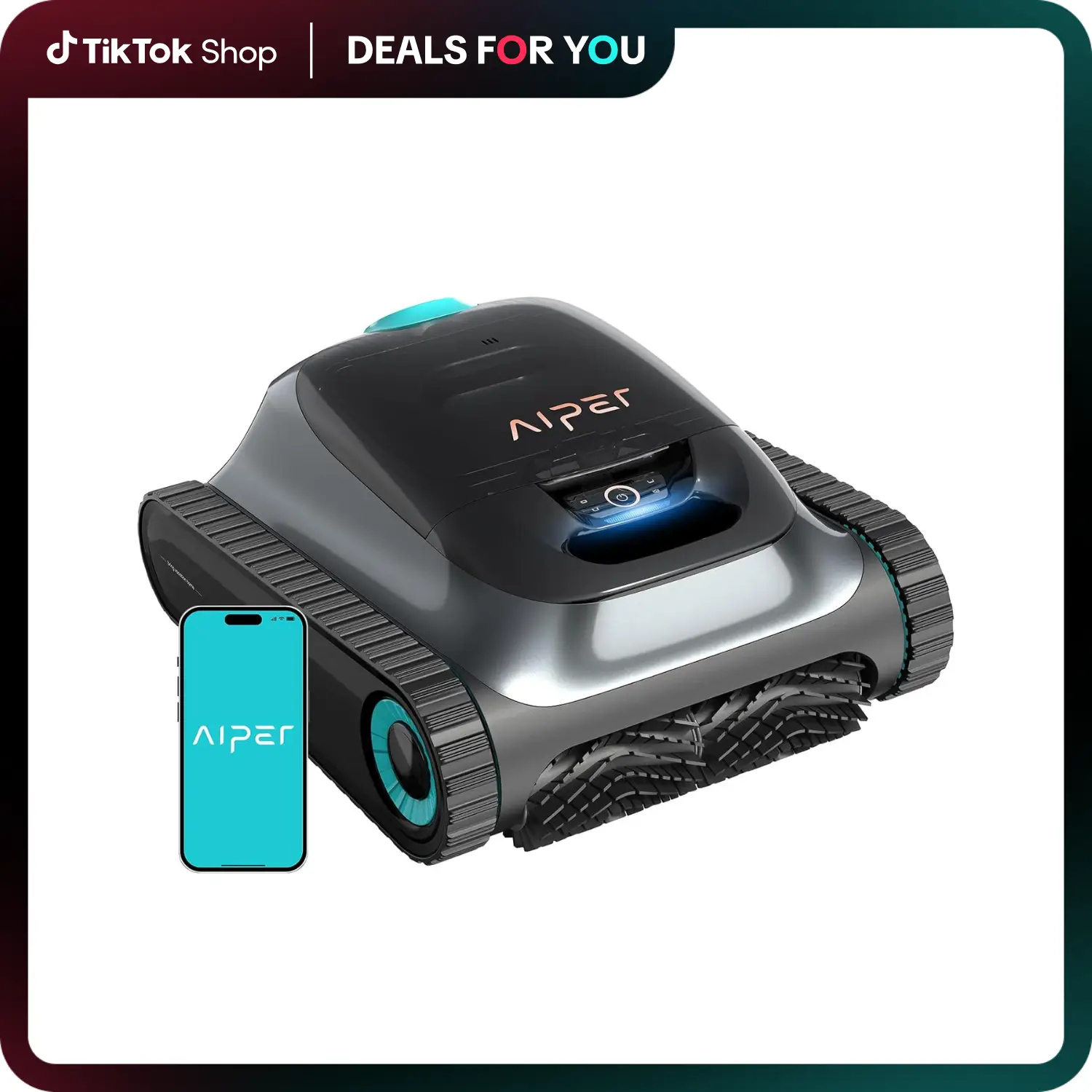 (2025 Upgrade) Aiper Scuba S1 Robotic Pool Cleaner, Wall & Waterline Cleaning, Double Filtration, Extended 180-Min Battery Life, Smart Navigation, App