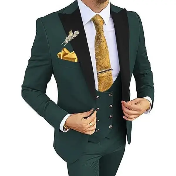 Men's   2025 Men's Double-Breasted  Wedding Prom Host   suit set