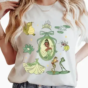 Tianna Princess Coquette Bow T-shirt, The Princess And Frog Shirt, Cute Princess Shirt, Girls Trip Shirt