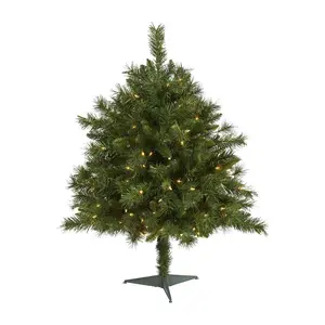 Nearly Natural 3-ft Wyoming Mixed Pine Lit Christmas Tree