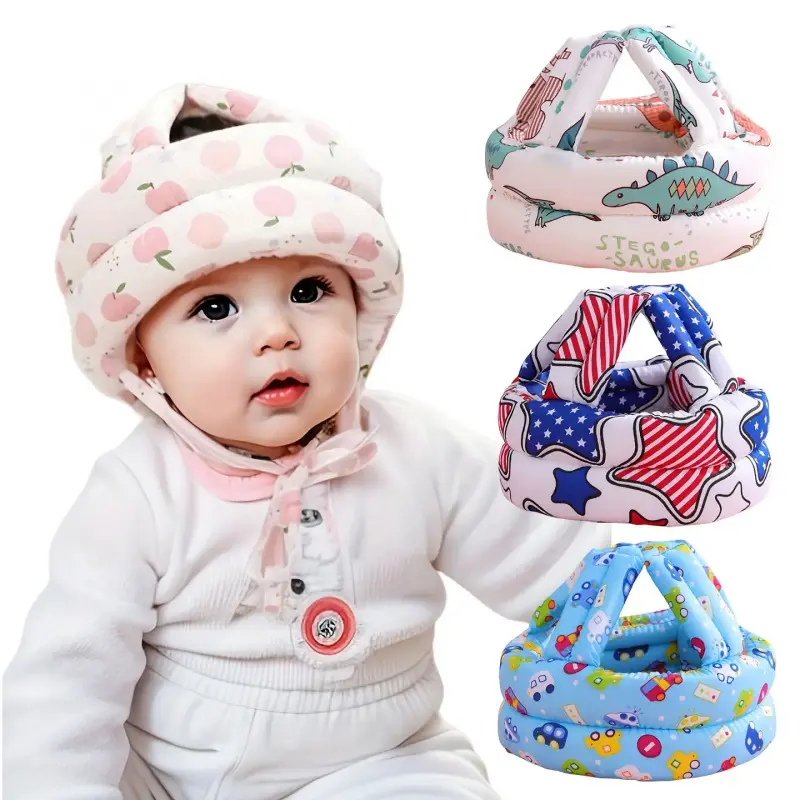 Unisex Baby Adjustable Protective Head Cap - Prop 65 Safe Infant Size Safety Helmet for Walking, Crawling (Ages 6-12 Months, 1-2 Years)