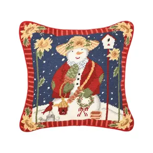 C&F Home 14" x 14" Sunflower Snowman Pillow