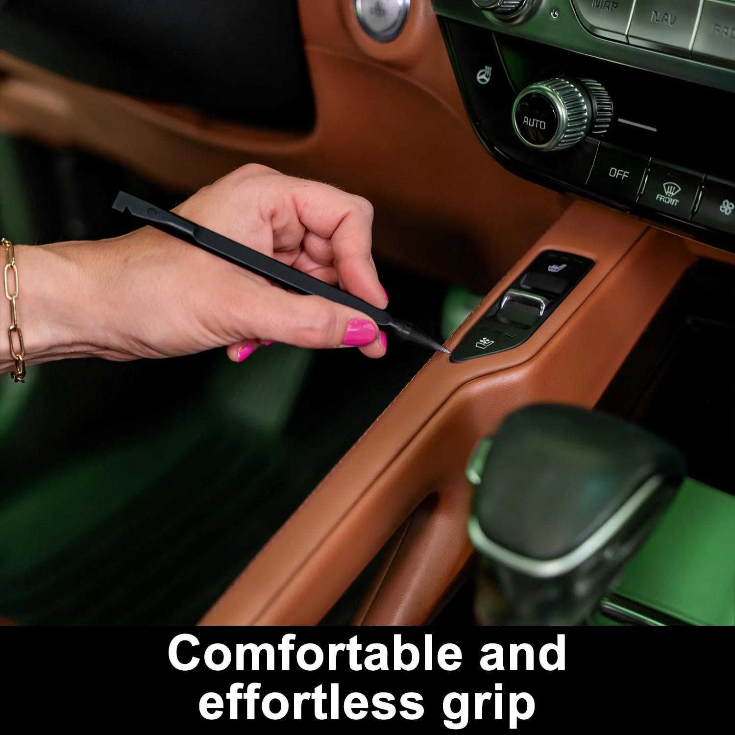 Car Detailing Pick Set for Car Detailing Kit,Safe Automotive Tool Set for Cleaning, Plastic Picks with 6 Cleaning Heads, Interior and Exterior Use,6 Pack