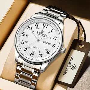 Classic & Elegant Men's Watch: Timeless Design |   Calendar & Week Display |   Alloy Dial |   Stainless Steel Band |   Water-Resistant, Luminous, Shockproof |   Versatile Wear for Business, Fashion & Social Occasions