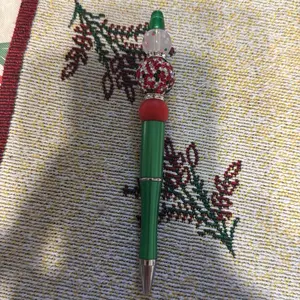 Silicone beaded and refillable pen