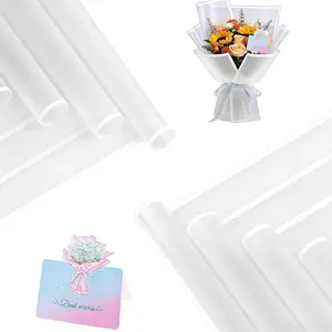20 Sheets 235 count Bouquet Wrapping Paper  Floral Wrapping Paper for DIY Crafts, Florist Supplies Packaging for Wedding Birthday  (Misty White)