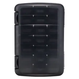 Ezy Dose Weekly 3X/Day Pill Organizer with Case, Black, 1 Count