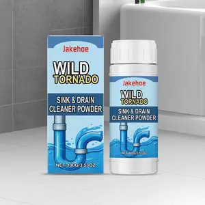 Drain Cleaner Powder, Drain Clog Remover for Kitchen & Bathroom Pipes, Removes Odors & Clogs, Dissolves Dirt & Blockages, Effective Drain Maintenance