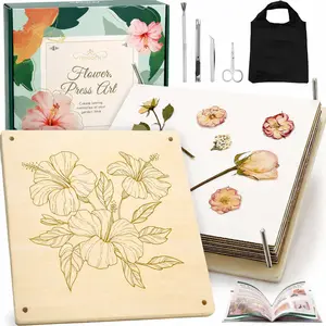 Flower Press Kit, Craft Kits 11"x11" 10 Layers Wooden Flower Pressing Kit for Crafts Pressed Flowers & Plant Press for Spring DIY Craft Art, Preservation Kits for Bookmark Frame Flowers Drying