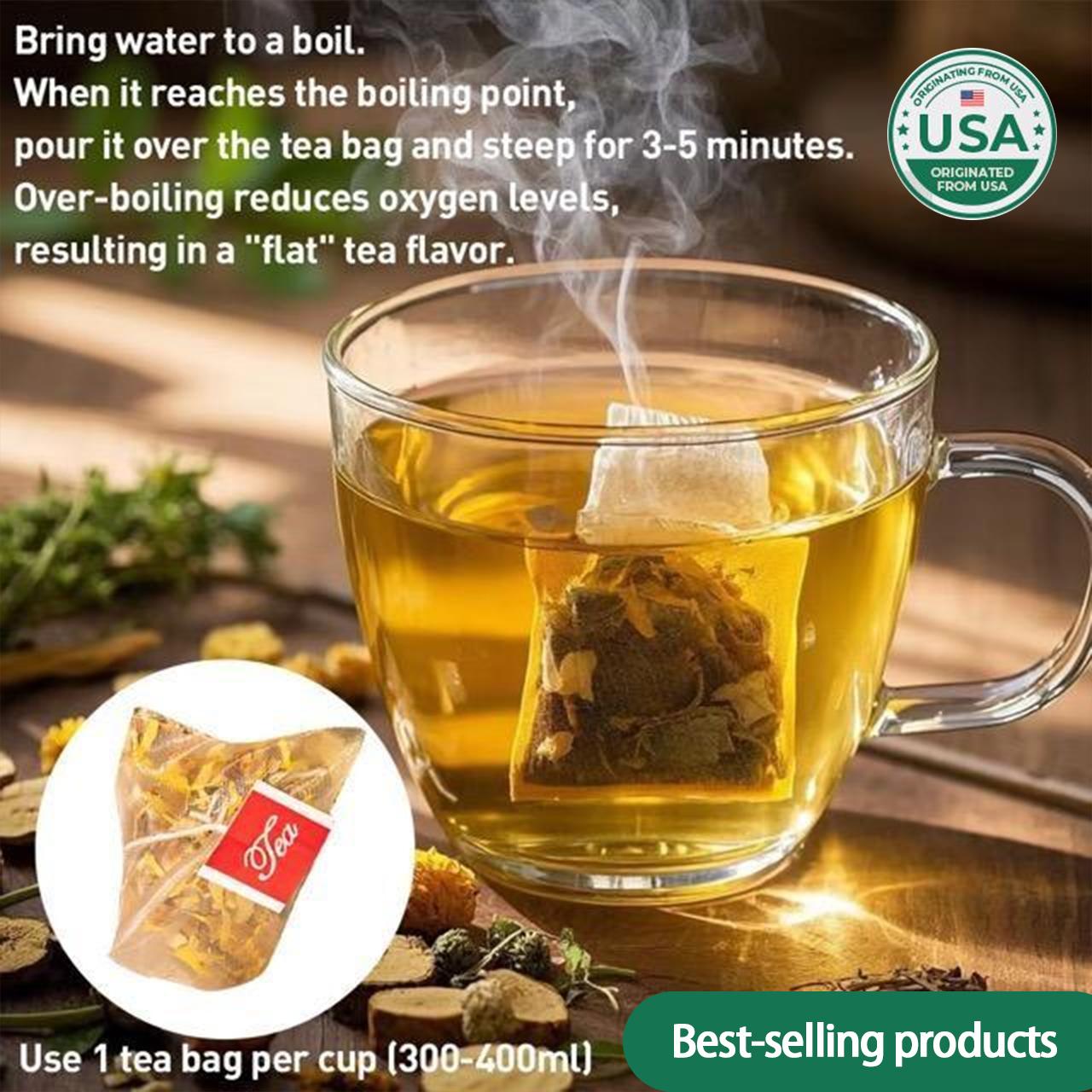Chicory and Gardenia Honeysuckle LiquoriceHerbal Tea Ready to Eat Convenient I Orange Peel& Chrysanthemum - Cool Relief from Heat |20 TeaBags-B #DealsForYouDavs#summerwins