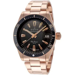 Edox Unisex SkyDiver 38mm Automatic Watch 80131-37RNM-NI