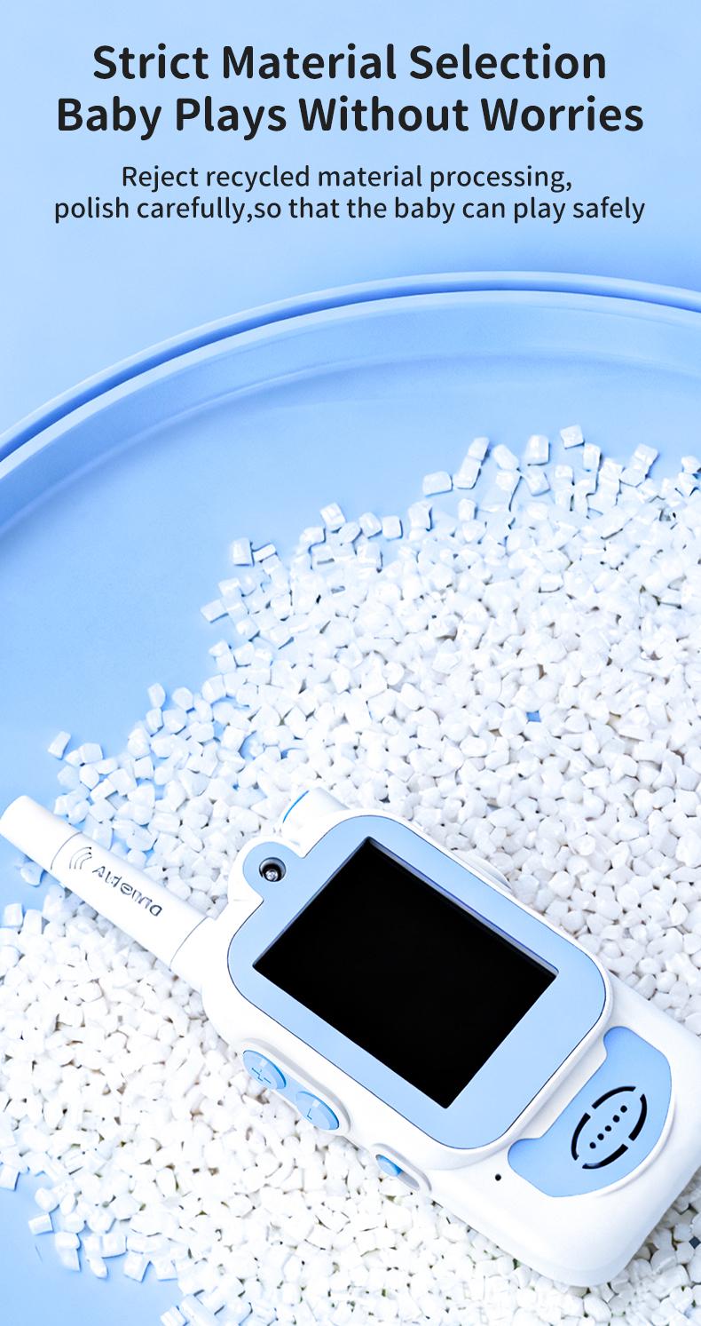 Long Range Kids Video Walkie Talkies 2 Pack – Rechargeable Intercom + Photo & Video Camera, Fun Communication Toy for Ages 3‑12