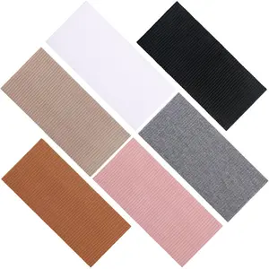 6 Packs Knitted Wide Headbands for Women Non Slip Boho Head Bands Fashion Headband Thick Hairbands Workout Outdoor Yoga Sports Hair Accessories (Black, White, Dark Gray, Khaki, Caramel, Pink)